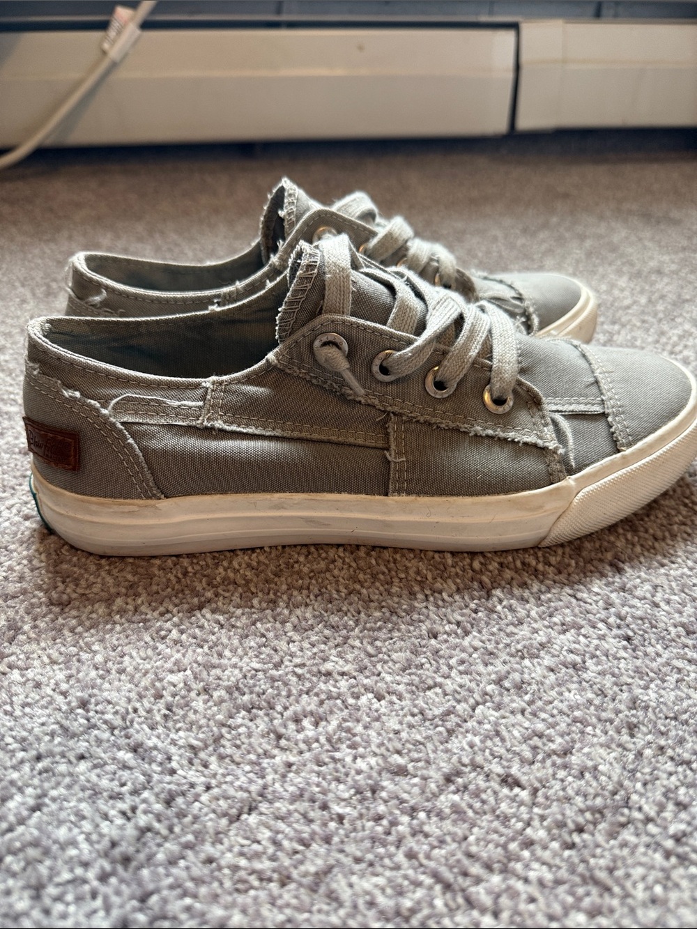 Olive green Canvas Low-Top Sneakers